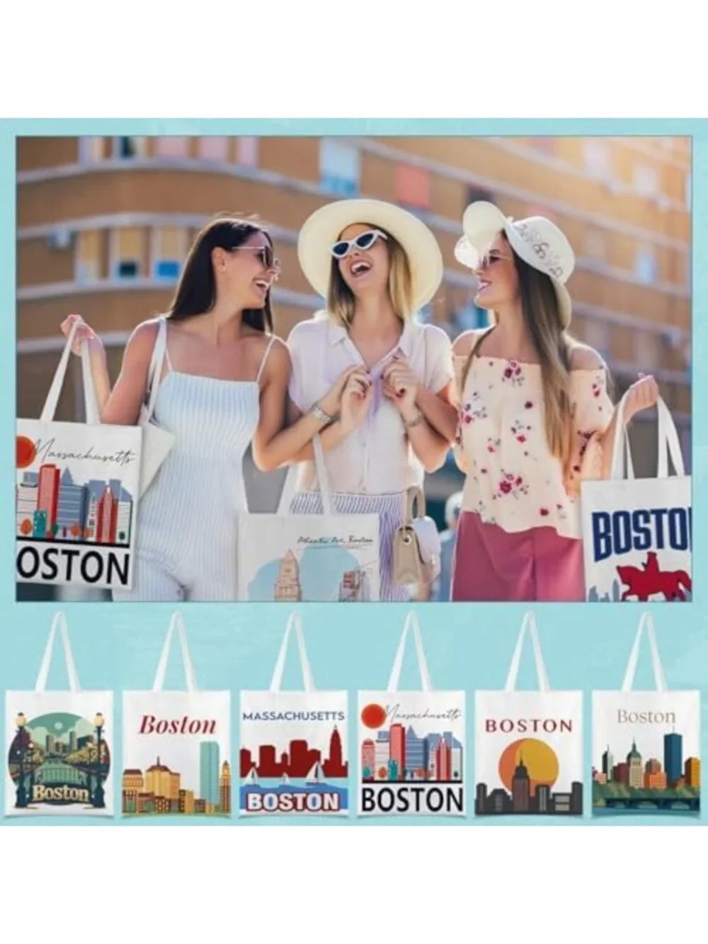 12 Pcs City Souvenirs Tote Bags for Women - Stylish Travel Gifts & Accessories